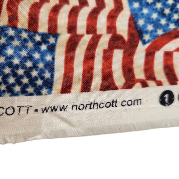 Northcott Stars and Stripes Fabric 55x44" American Flag Patriotic Cotton Print - Picture 8 of 12